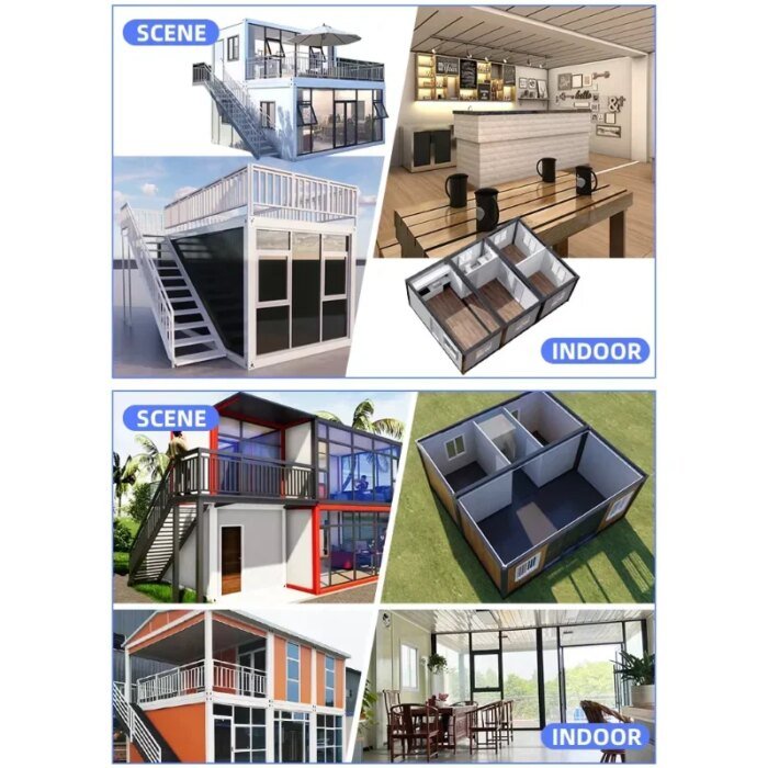 40Ft Two Layers Triangle Roof Outdoor Terrace Modern Module Premade Hotel Style Apartment House 20Ft Tiny House For Sale - Image 5