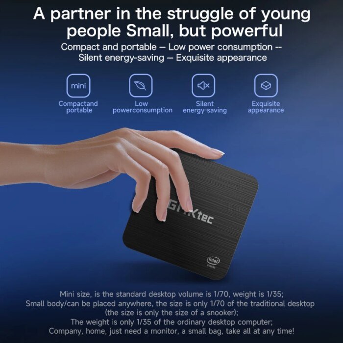 Gmktec G2 Mini Pc Windows 11 Pro Intel 12Th Gen Alder Lake N100 Mini Pc Ddr5 12Gb Ram 512Gb Rom Wifi 6 Bt5.2 Desktop Computer - Image 6