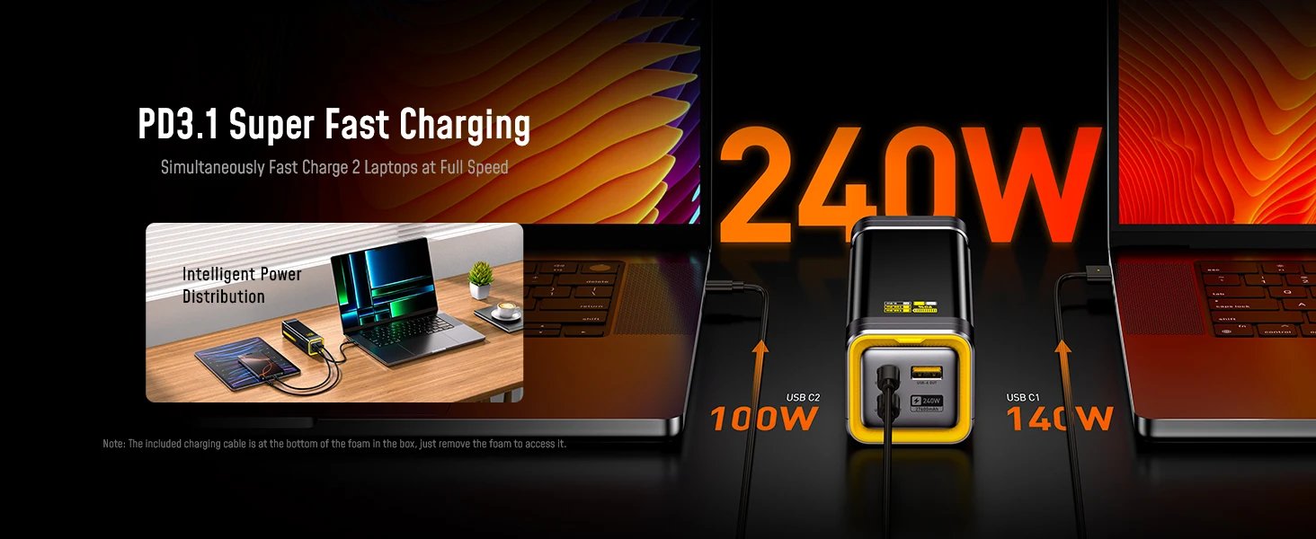 Aohi The Future Starship 240W 27,600Mah Led Display Power Bank With 3Ft C-C Cable 7 36979 33Hur5