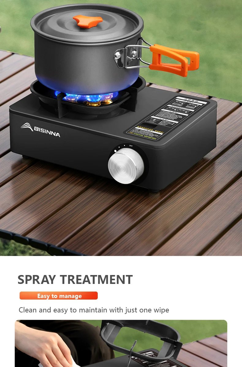 Bisinna Camping Gas Stove 5800W High Firepower Outdoor Portable Cassette Burner For Picnic Hiking Trekking Bisinna Camping Gas Stove 5800W High Firepower Outdoor Portable Cassette Burner For Picnic Hiking Trekking