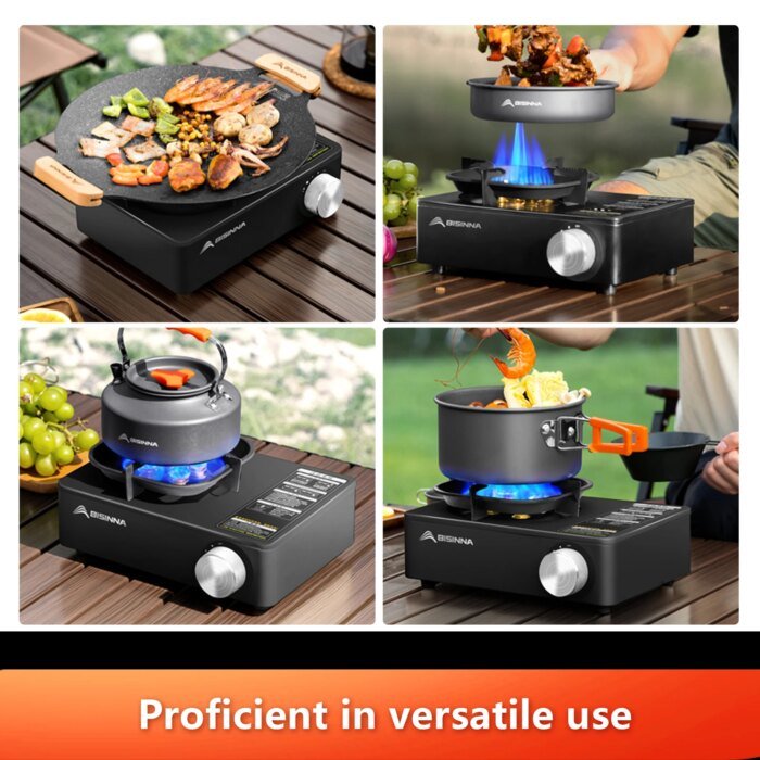 Bisinna Camping Gas Stove 5800W High Firepower Outdoor Portable Cassette Burner For Picnic Hiking Trekking - Image 5
