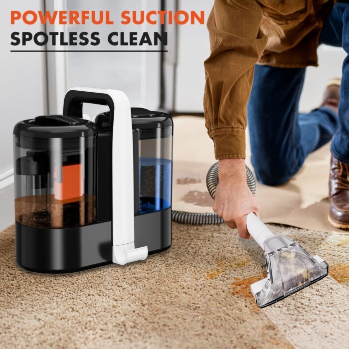 Omeser W07 Handheld Carpet Cleaner 600W 15Kpa Corded Spot Clean Machine Wet Fabric Carpet Sofa Cleaning Pet Portable Car - Image 2