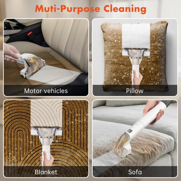 Omeser W07 Handheld Carpet Cleaner 600W 15Kpa Corded Spot Clean Machine Wet Fabric Carpet Sofa Cleaning Pet Portable Car - Image 3
