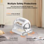 DOEL  Automatic Cat Litter Box Self Cleaning with App Control & Cat Litter Mat Smart Cat Toilet for Multiple Large Cats - Image 3