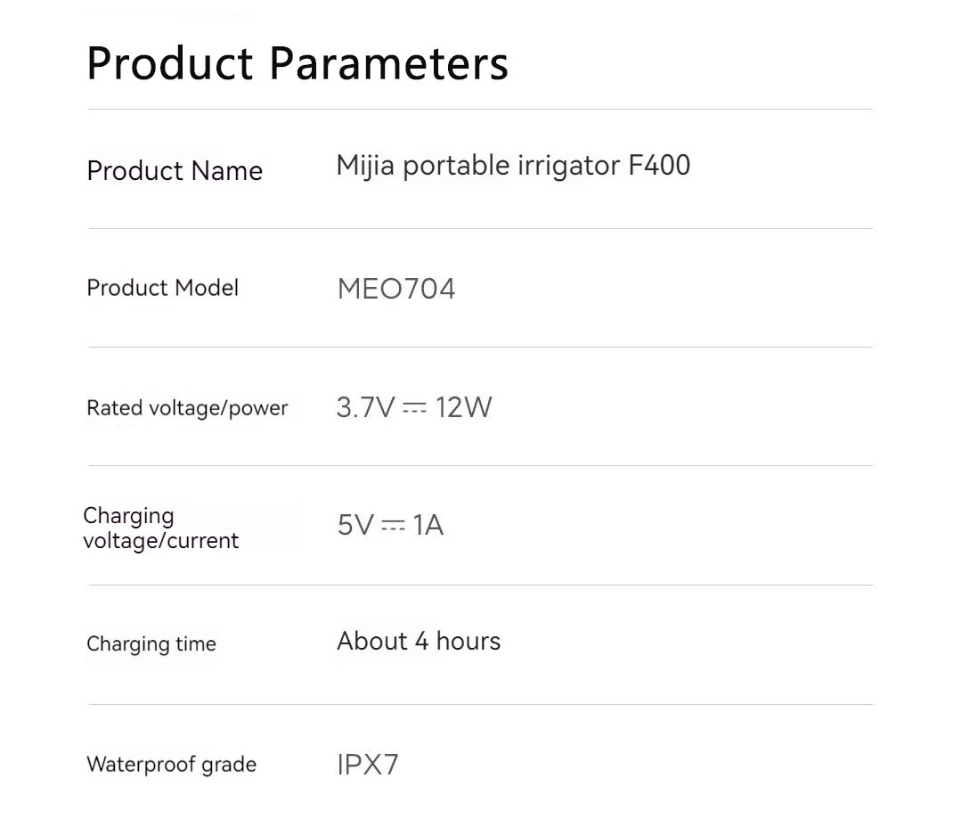 2024 New Xiaomi Mijia Electric Oral Irrigator F400 Portable Water Flosser 200Ml 4-Mode Tooth Pick Whitening Cleaner Waterpulse 2024 New Xiaomi Mijia Electric Oral Irrigator F400 Portable Water Flosser 200Ml 4-Mode Tooth Pick Whitening Cleaner Waterpulse