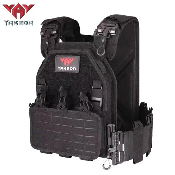 Yakeda Tactical Vest Outdoor Hunting Plate Carrier Protective Adjustable Vest Airsoft Carrier Combat Equipment - Image 2