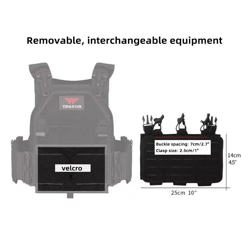 Yakeda Tactical Vest Outdoor Hunting Plate Carrier Protective Adjustable Vest Airsoft Carrier Combat Equipment