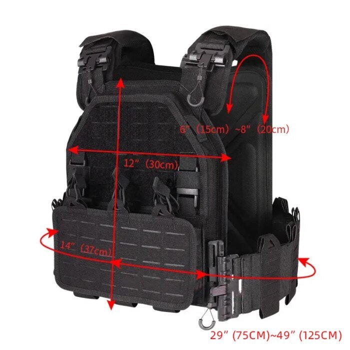 Yakeda Tactical Vest Outdoor Hunting Plate Carrier Protective Adjustable Vest Airsoft Carrier Combat Equipment - Image 3