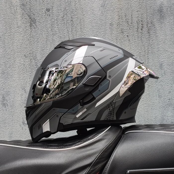 Motorcycle Helmets Double Visors Modular Flip Up Helmet Dot Approved Full Face Casque Moto Racing Motocross Helmet Dot - Image 3