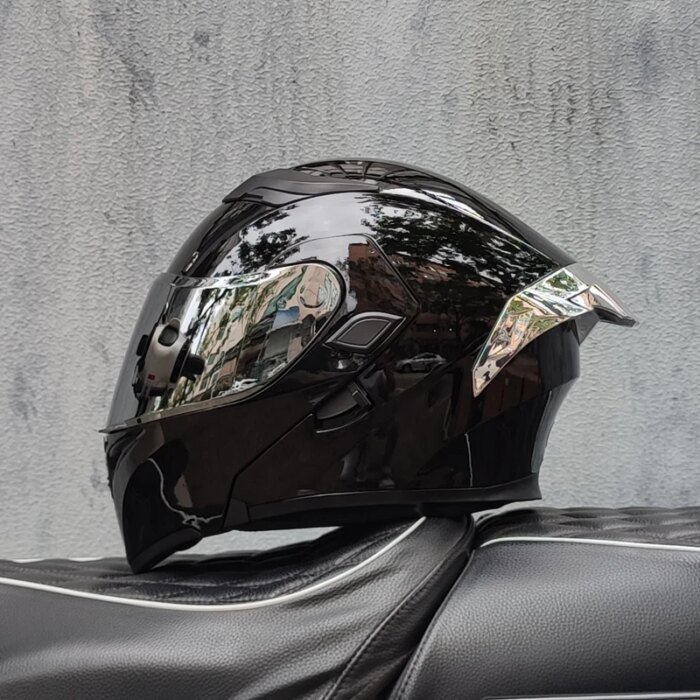 Motorcycle Helmets Double Visors Modular Flip Up Helmet Dot Approved Full Face Casque Moto Racing Motocross Helmet Dot - Image 4