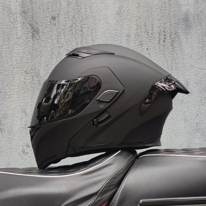 Motorcycle Helmets Double Visors Modular Flip Up Helmet Dot Approved Full Face Casque Moto Racing Motocross Helmet Dot - Image 1