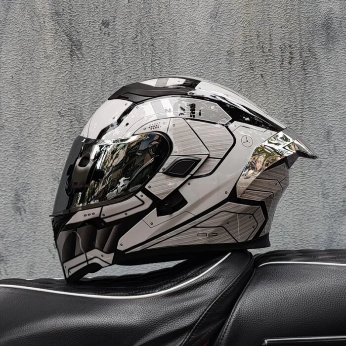 Motorcycle Helmets Double Visors Modular Flip Up Helmet Dot Approved Full Face Casque Moto Racing Motocross Helmet Dot - Image 2