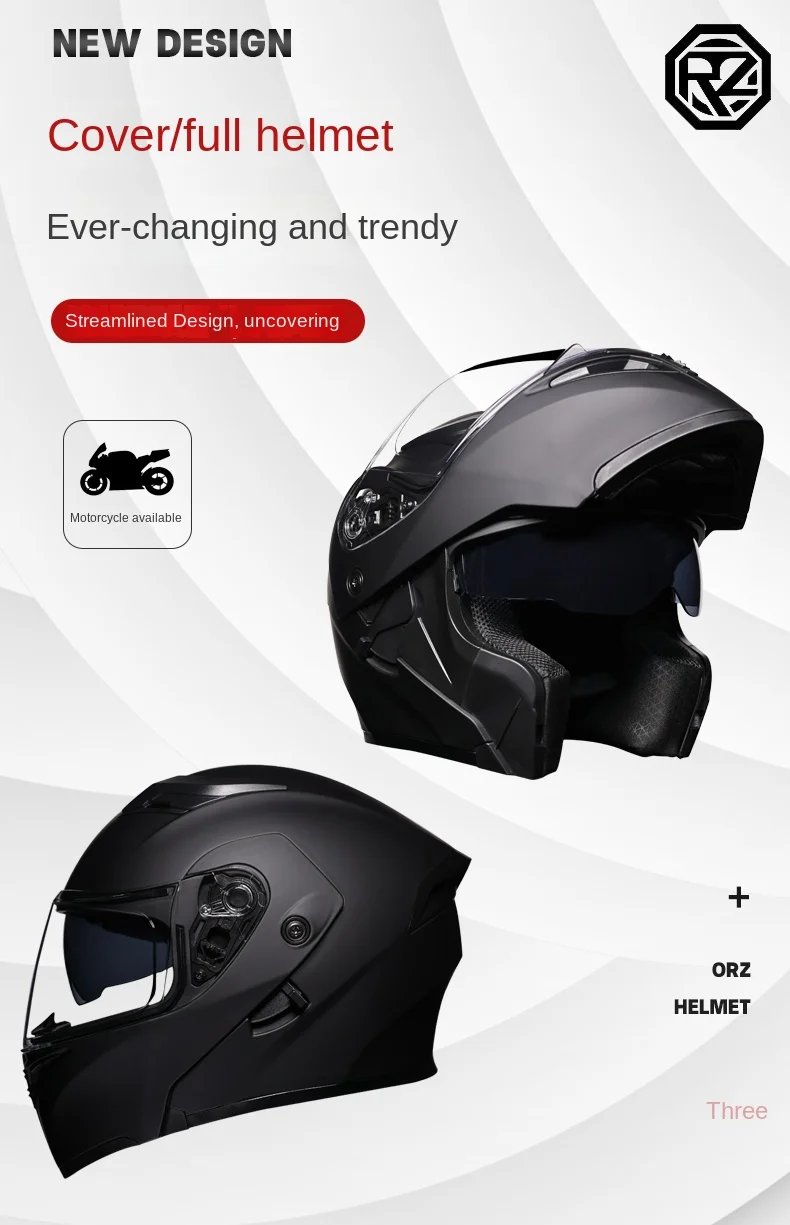 Motorcycle Helmets Double Visors Modular Flip Up Helmet Dot Approved Full Face Casque Moto Racing Motocross Helmet Dot