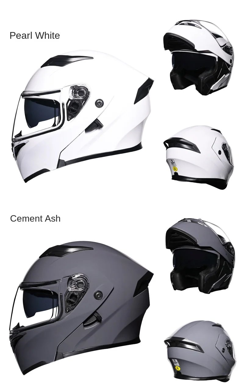 Motorcycle Helmets Double Visors Modular Flip Up Helmet Dot Approved Full Face Casque Moto Racing Motocross Helmet Dot