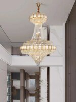 Chandelier Crystal Luxury Large Gold Nordic Home Decoration Led High-end Hanging Lamp Cristal Lustres for Staircase Villa Duplex - Image 5