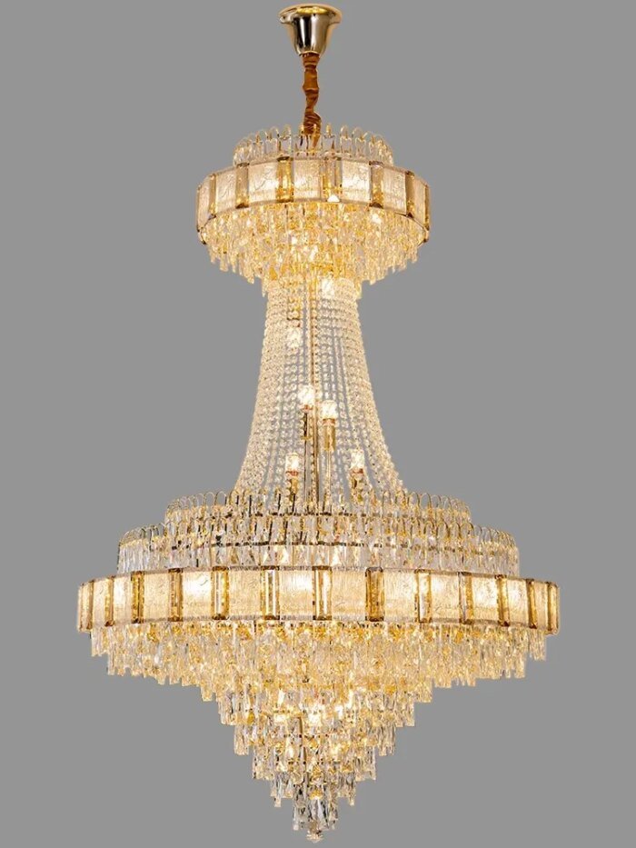 Chandelier Crystal Luxury Large Gold Nordic Home Decoration Led High-End Hanging Lamp Cristal Lustres For Staircase Villa Duplex - Image 2