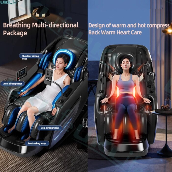 2025 Upgrade 6D Jade Rollers Massage Chair W/ Sl-Track &Amp; Ai Voice Control | Zero Gravity Full Body Airbag + Heating System - Image 3