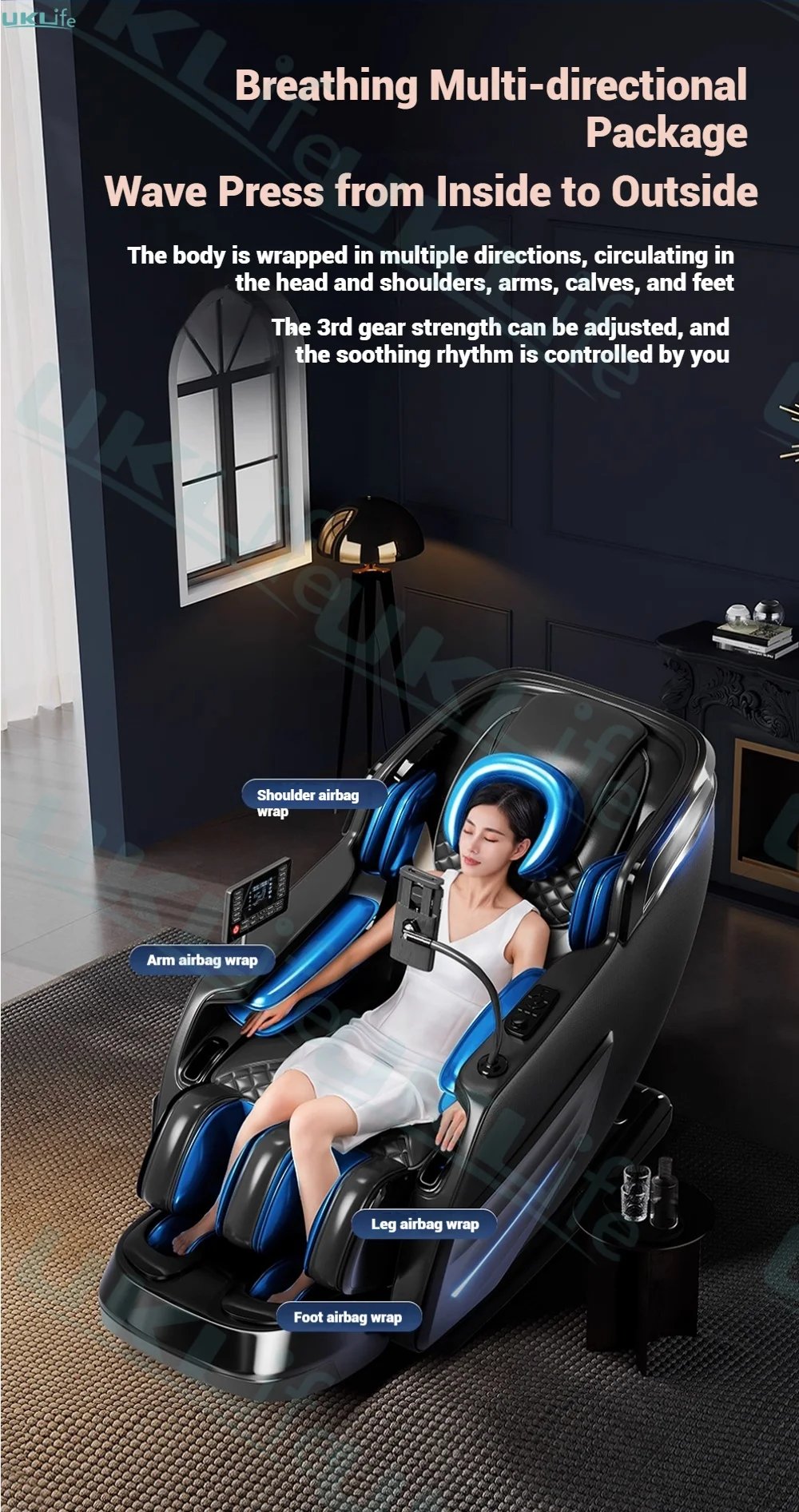 2025 Upgrade 6D Jade Rollers Massage Chair w/ SL-Track & AI Voice Control | Zero Gravity Full Body Airbag + Heating System