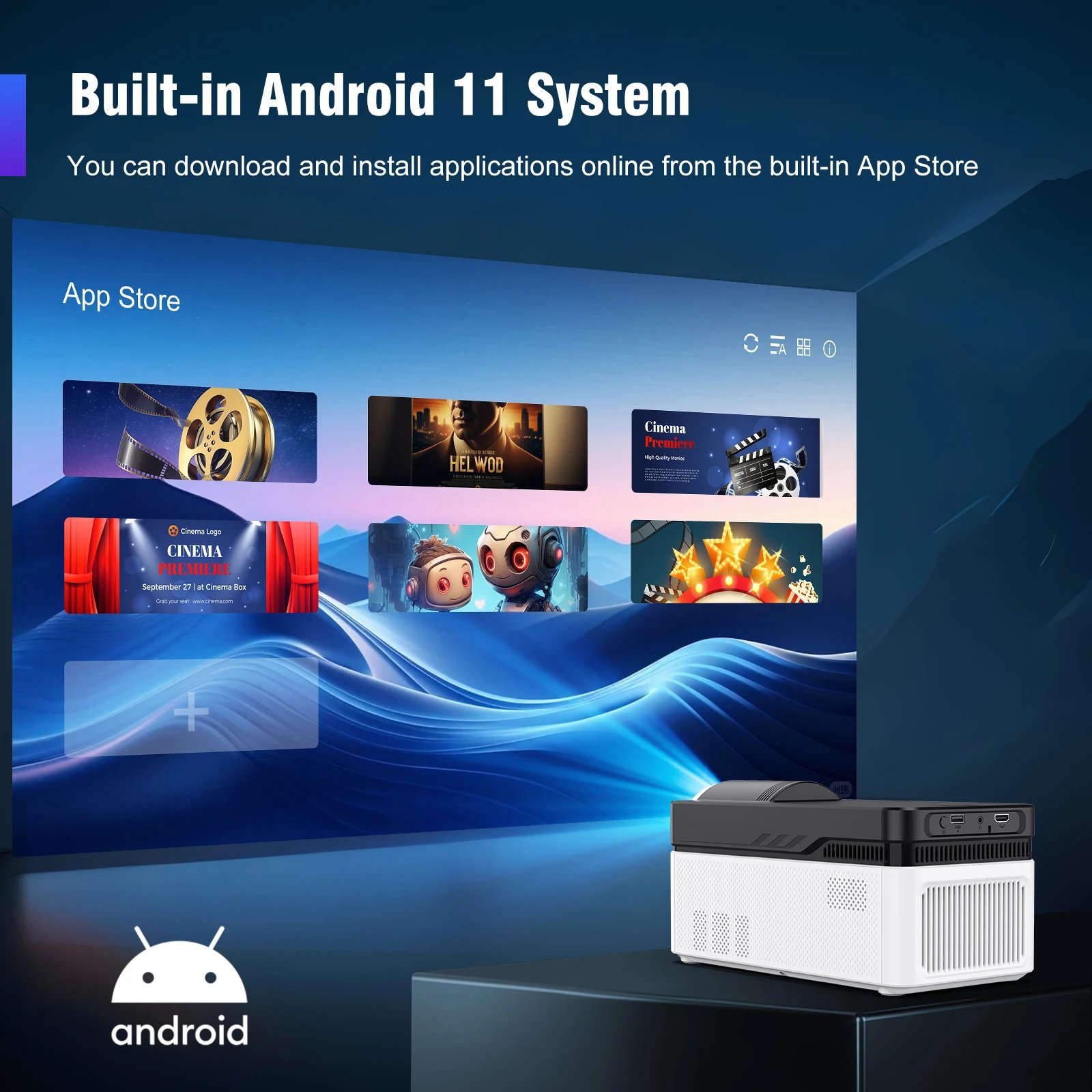 Magcubic Ultra Short Throw Hy450 Projector With Auto Offset 8K 4K 1080P 900Ansi Bt5.4 Electronic Focus Wifi6 Allwinnerh716 Voice Magcubic Ultra Short Throw Hy450 Projector With Auto Offset 8K 4K 1080P 900Ansi Bt5.4 Electronic Focus Wifi6 Allwinnerh716 Voice