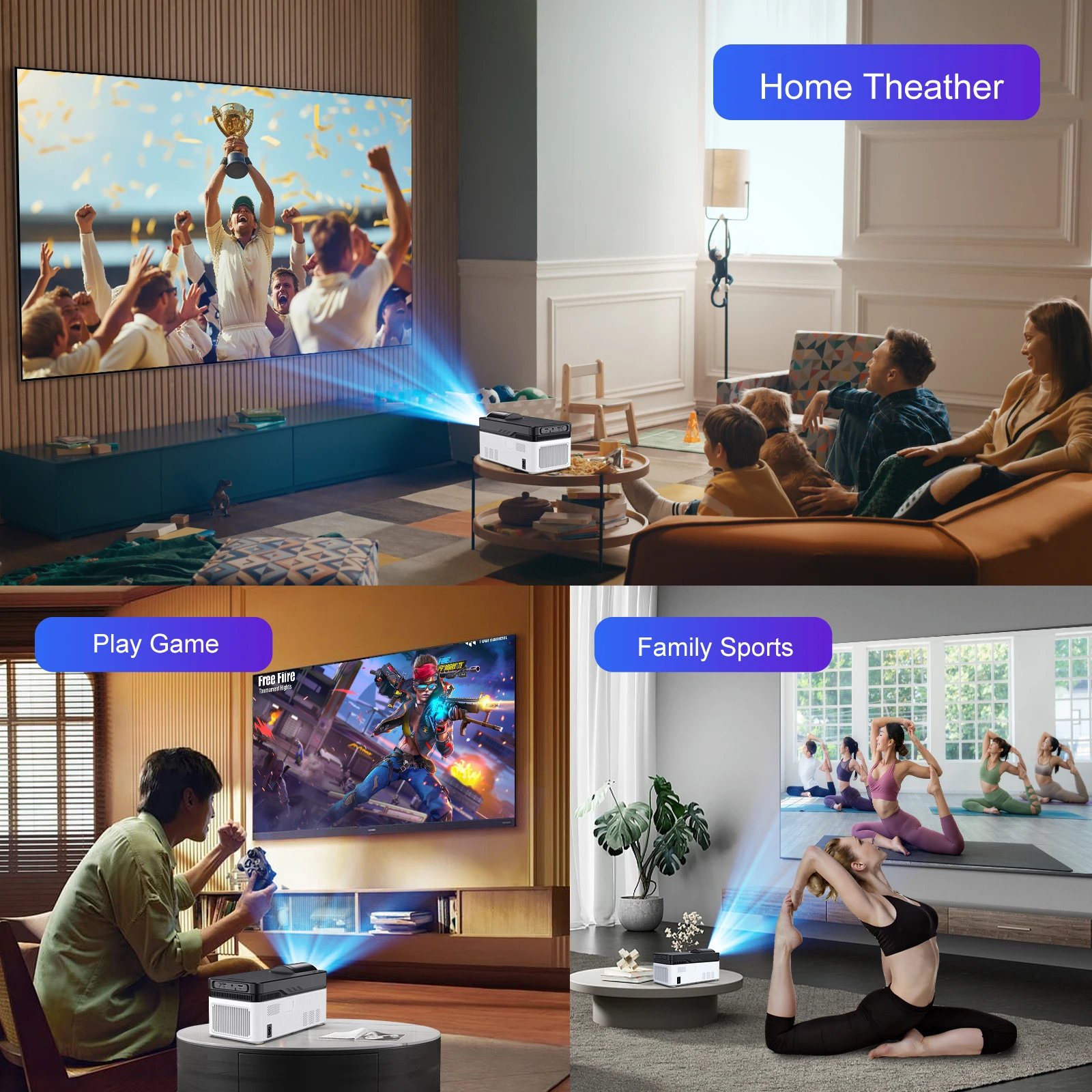 Magcubic Ultra Short Throw Hy450 Projector With Auto Offset 8K 4K 1080P 900Ansi Bt5.4 Electronic Focus Wifi6 Allwinnerh716 Voice Magcubic Ultra Short Throw Hy450 Projector With Auto Offset 8K 4K 1080P 900Ansi Bt5.4 Electronic Focus Wifi6 Allwinnerh716 Voice