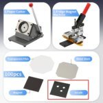 50*50mm 2.5*2.5" Square Refrigerator Badge Making Machine Fridge Magnet Maker Machine DIY Paper Cutter Photo Magnetic Materials - Image 3