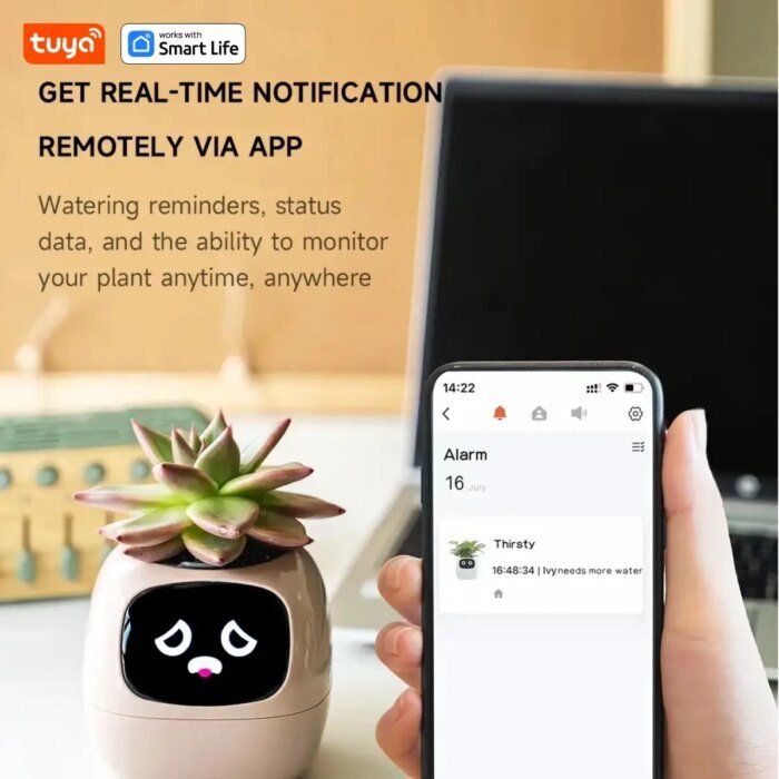 Tuya Ivy Smart Planter,Endless Fun Over 49 Rich Expressions,7 Smart Sensors,Ai Chips Make Raising Plants Easy And Fun - Image 3