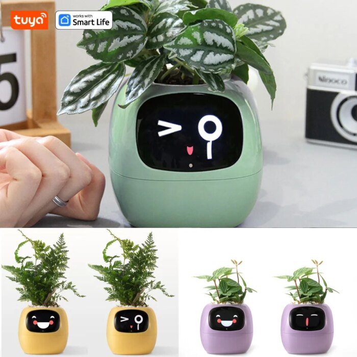 Tuya Ivy Smart Planter,Endless Fun Over 49 Rich Expressions,7 Smart Sensors,Ai Chips Make Raising Plants Easy And Fun - Image 1