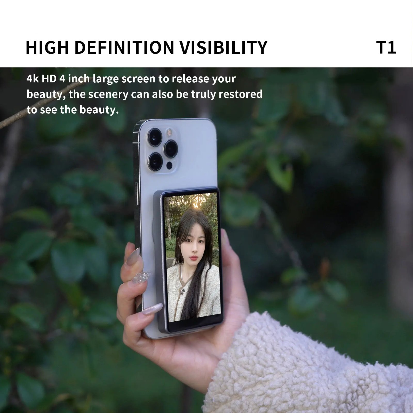 Magnetic Cell Phone Vlog Self Timer Monitor Screen Using Rear Camera Monitor For Live Streaming Creating Content Self-Timer Magnetic Cell Phone Vlog Self Timer Monitor Screen Using Rear Camera Monitor For Live Streaming Creating Content Self-Timer