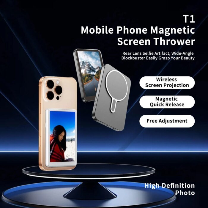 Magnetic Cell Phone Vlog Self Timer Monitor Screen Using Rear Camera Monitor For Live Streaming Creating Content Self-Timer - Image 4