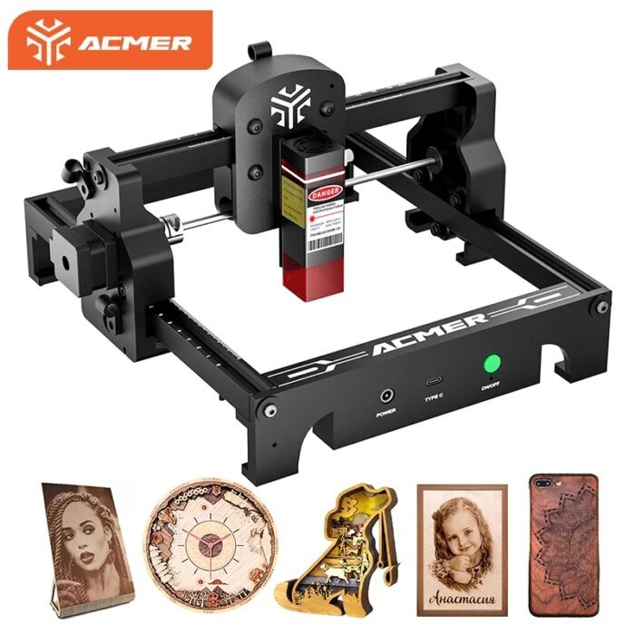 Acmer Mini Portable Laser Engraver Diy Laser Cut Engraving Machine Engrave Logo Wood Painted Metal Acrylic Glass Leather - Image 1