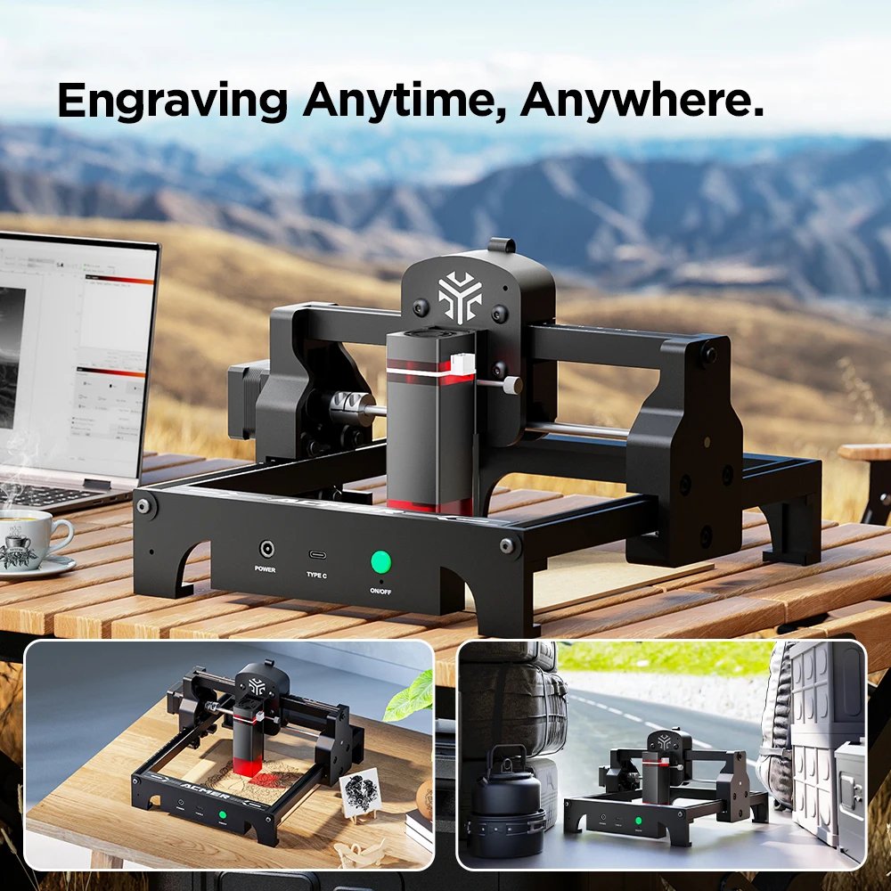 ACMER Mini Portable Laser Engraver DIY Laser Cut Engraving Machine Engrave Logo Wood Painted Metal Acrylic Glass Leather
