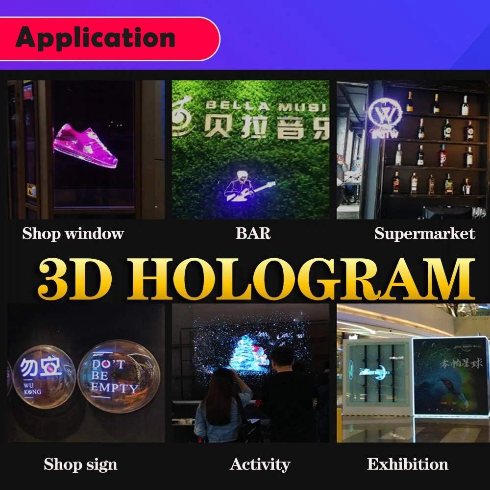 3D Hologram Fan 42Cm Wifi 3D Holographic Projector Advertising Display Light Hd Holographic Projector For Stores Bars Party Xmas 3D Hologram Fan 42Cm Wifi 3D Holographic Projector Advertising Display Light Hd Holographic Projector For Stores Bars Party Xmas