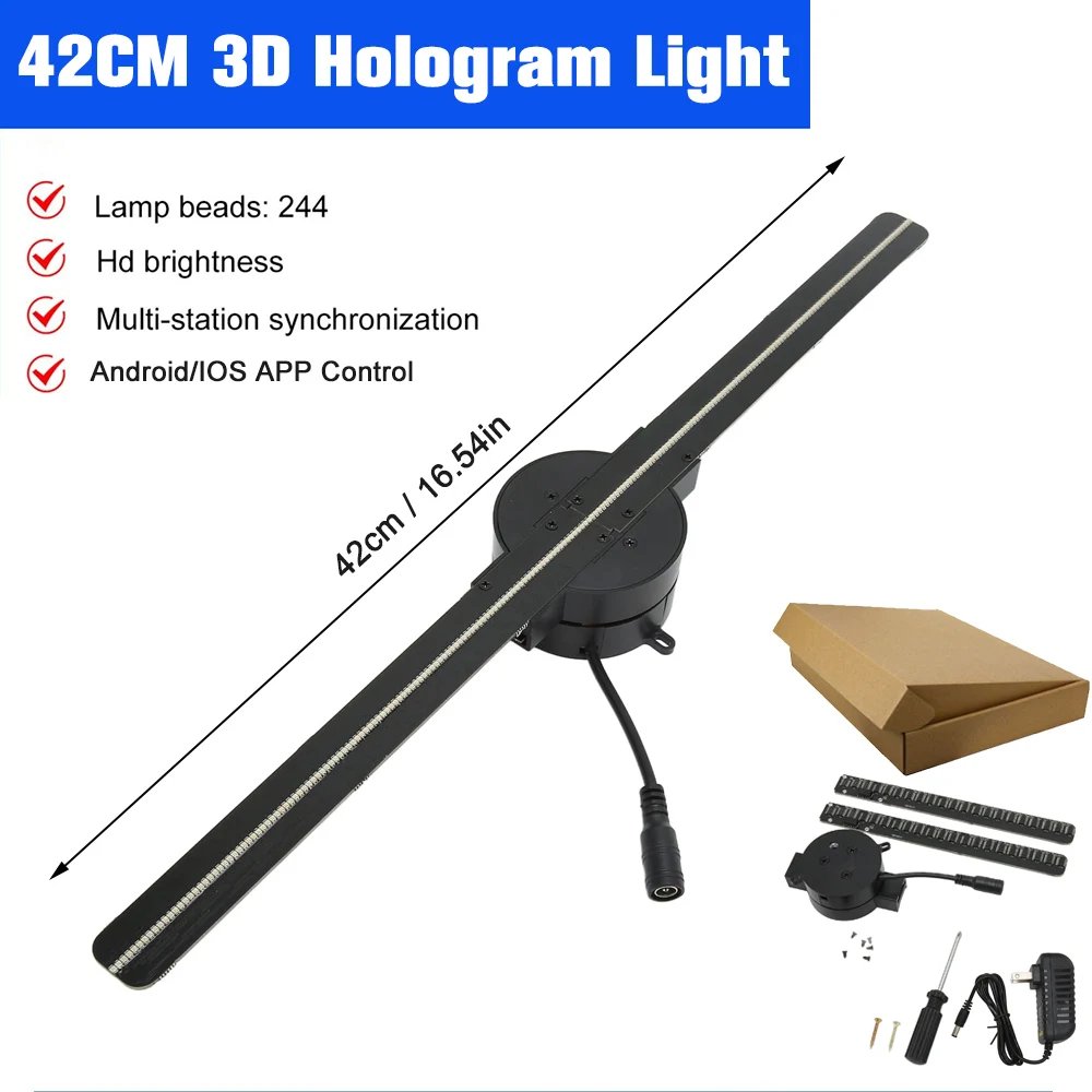 3D Hologram Fan 42Cm Wifi 3D Holographic Projector Advertising Display Light Hd Holographic Projector For Stores Bars Party Xmas 3D Hologram Fan 42Cm Wifi 3D Holographic Projector Advertising Display Light Hd Holographic Projector For Stores Bars Party Xmas