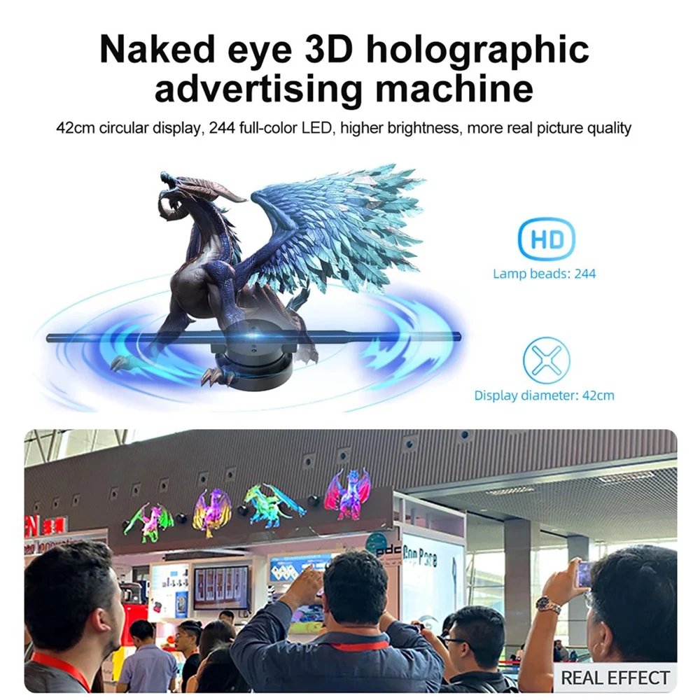 3D Hologram Fan 42Cm Wifi 3D Holographic Projector Advertising Display Light Hd Holographic Projector For Stores Bars Party Xmas 3D Hologram Fan 42Cm Wifi 3D Holographic Projector Advertising Display Light Hd Holographic Projector For Stores Bars Party Xmas