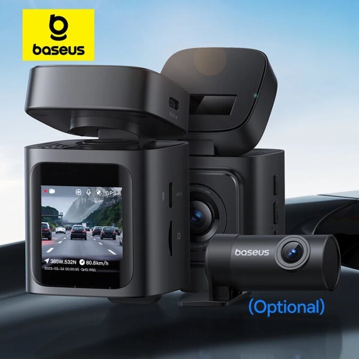 Baseus 3K Dash Cam Vd1 Front And Rear Cam Hd Built-In Gps Galileo Supercapacitor Car Dvr Car Camera Recorder Support 24H Parking - Image 1