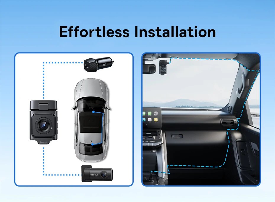 Baseus 3K Dash Cam Vd1 Front And Rear Cam Hd Built-In Gps Galileo Supercapacitor Car Dvr Car Camera Recorder Support 24H Parking Baseus 3K Dash Cam Vd1 Front And Rear Cam Hd Built-In Gps Galileo Supercapacitor Car Dvr Car Camera Recorder Support 24H Parking