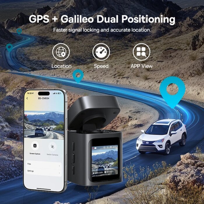 Baseus 3K Dash Cam Vd1 Front And Rear Cam Hd Built-In Gps Galileo Supercapacitor Car Dvr Car Camera Recorder Support 24H Parking - Image 6