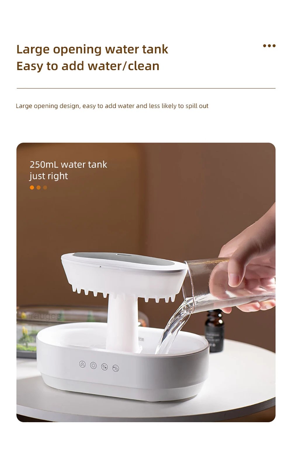Aroma Humidifier Raindrop Air Humidifier Colorful Light White Noise Essemtial Oil Diffuser Home Ultrasonic Fragrance Diffuser Aroma Humidifier Raindrop Air Humidifier Colorful Light White Noise Essemtial Oil Diffuser Home Ultrasonic Fragrance Diffuser