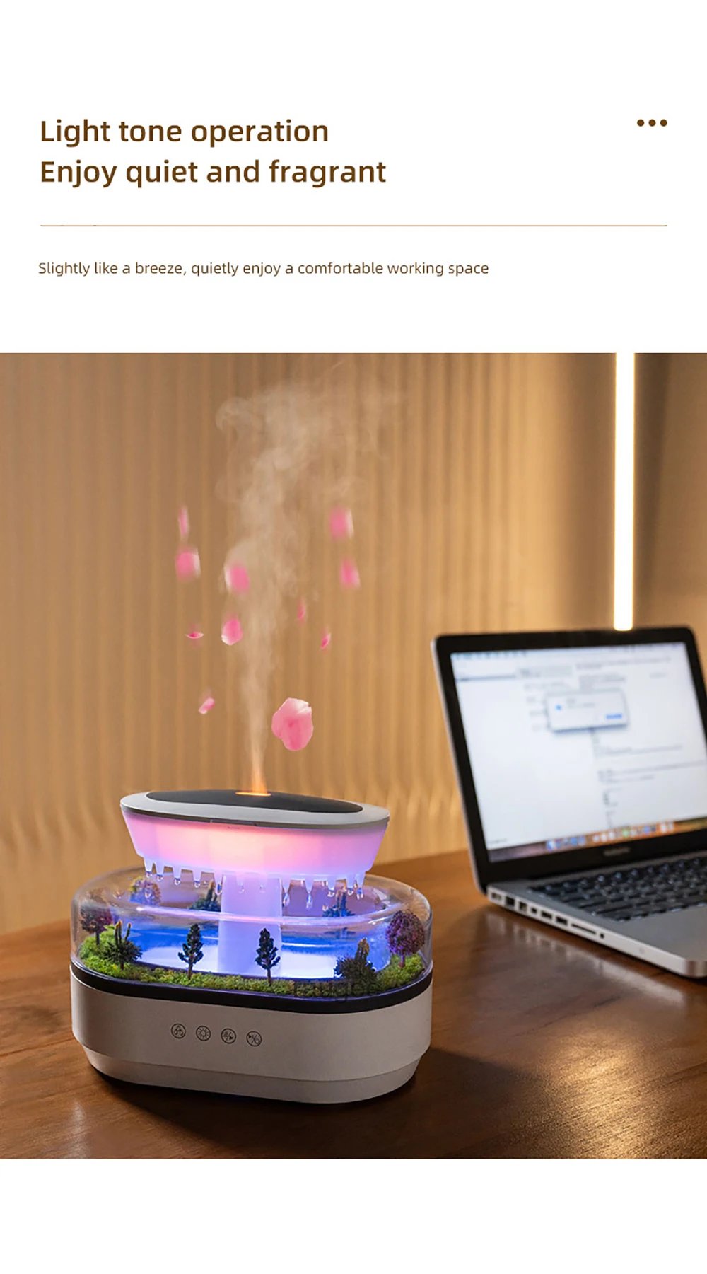 Aroma Humidifier Raindrop Air Humidifier Colorful Light White Noise Essemtial Oil Diffuser Home Ultrasonic Fragrance Diffuser Aroma Humidifier Raindrop Air Humidifier Colorful Light White Noise Essemtial Oil Diffuser Home Ultrasonic Fragrance Diffuser