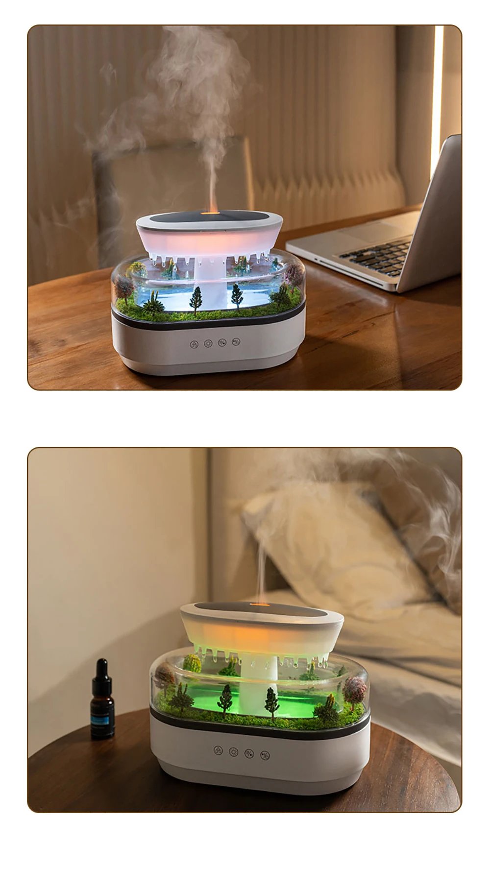 Aroma Humidifier Raindrop Air Humidifier Colorful Light White Noise Essemtial Oil Diffuser Home Ultrasonic Fragrance Diffuser Aroma Humidifier Raindrop Air Humidifier Colorful Light White Noise Essemtial Oil Diffuser Home Ultrasonic Fragrance Diffuser