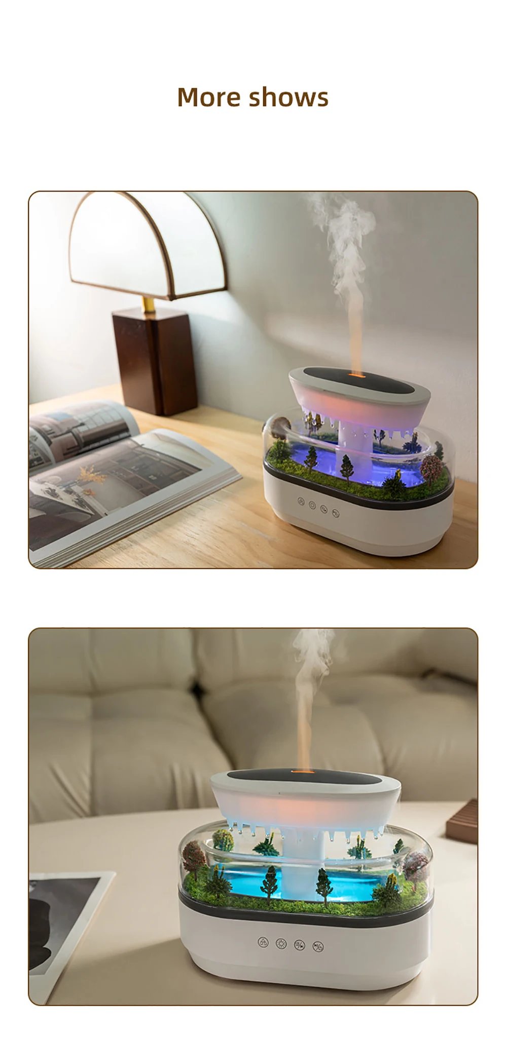 Aroma Humidifier Raindrop Air Humidifier Colorful Light White Noise Essemtial Oil Diffuser Home Ultrasonic Fragrance Diffuser Aroma Humidifier Raindrop Air Humidifier Colorful Light White Noise Essemtial Oil Diffuser Home Ultrasonic Fragrance Diffuser