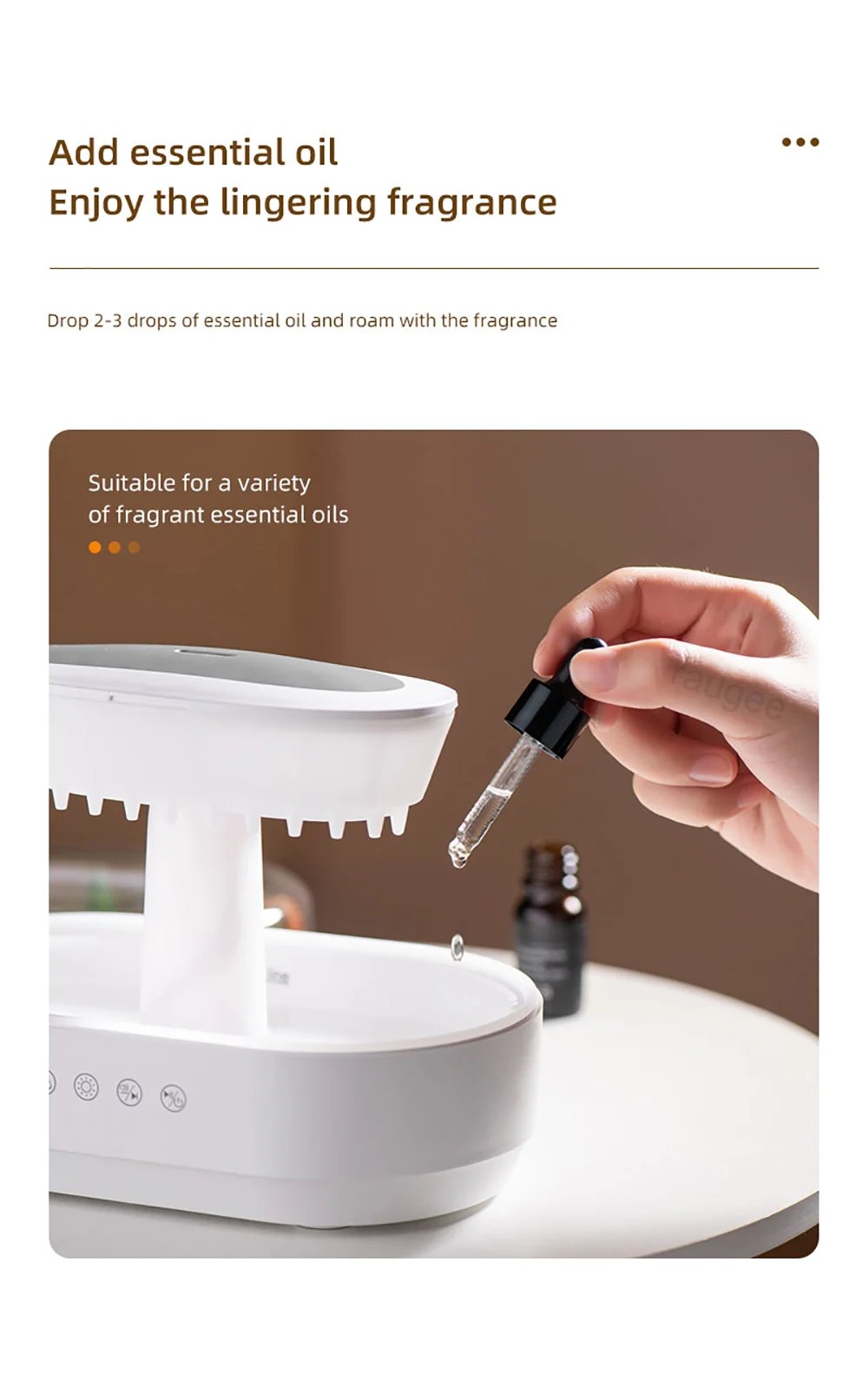 Aroma Humidifier Raindrop Air Humidifier Colorful Light White Noise Essemtial Oil Diffuser Home Ultrasonic Fragrance Diffuser Aroma Humidifier Raindrop Air Humidifier Colorful Light White Noise Essemtial Oil Diffuser Home Ultrasonic Fragrance Diffuser