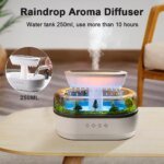 Aroma Humidifier Raindrop Air Humidifier Colorful Light White Noise Essemtial Oil Diffuser Home Ultrasonic Fragrance Diffuser - Image 2