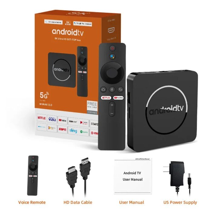 Q10 Android14 8K Hdr10+ Smart Tv Box Allwinner H313 128G Dual Wifi Bt5.0 Set Top Box Media Player With Google Voice Assistant - Image 5