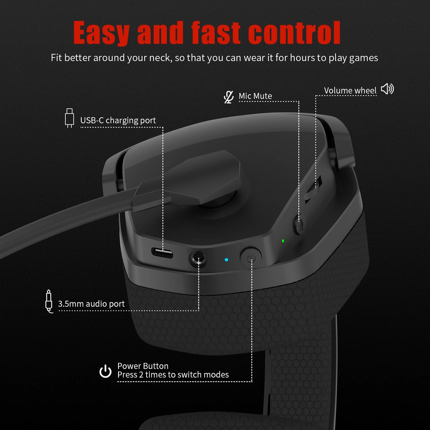 Nubwo G06 Dual Wireless Gaming Headset With Microphone For Ps5, Ps4, Pc, Mobile, Switch, 2.4Ghz Bluetooth 5.3 Gaming Headphones