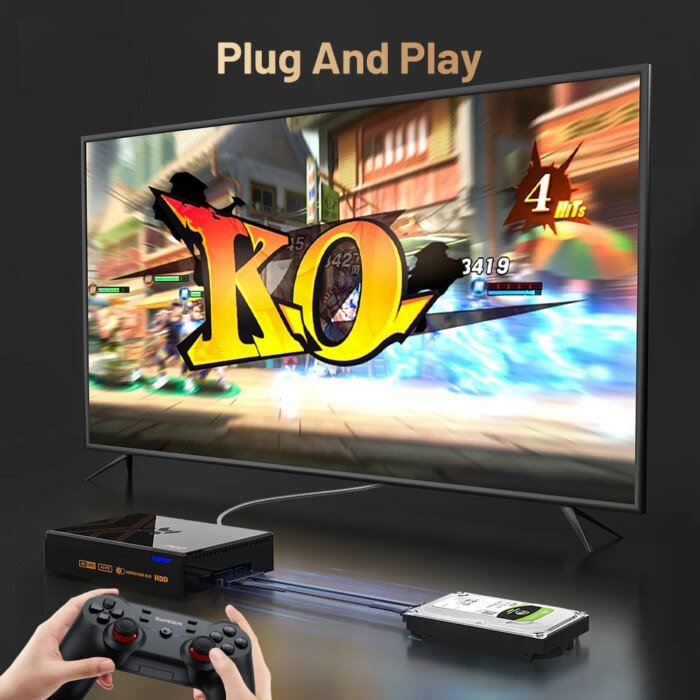 Kinhank Super Console X5 Pro Retro Video Game Console Rk3588 8Gddr4 With 4T Hdd 16000+ Games Plug And Play For Ps2/Ps1/Ss/Dc/N64 - Image 3