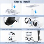 Controller Charging Dock for PS5 VR2 Charging Station with VR Headset Holder Display Stand PS VR2 Controller Charger for PSVR2 - Image 5