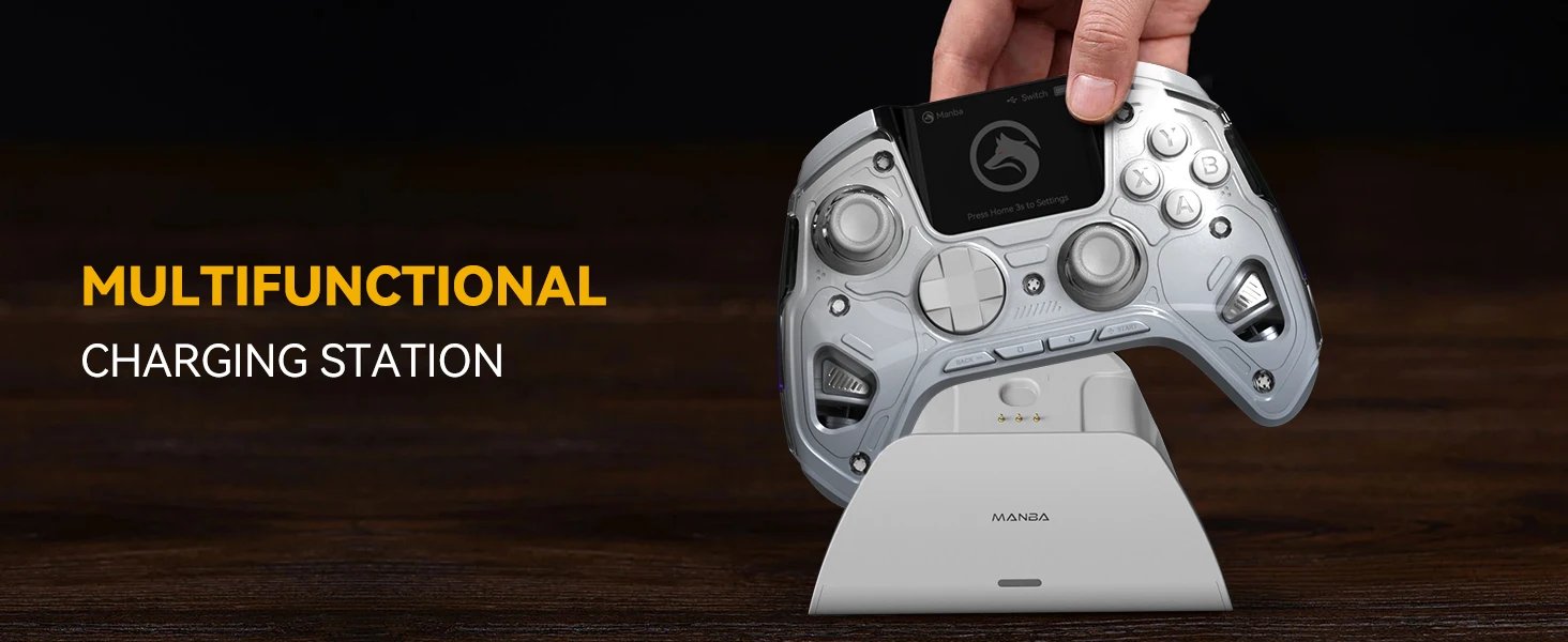 Mamba One V2 Wireless Gaming Controller For Switch/Pc/Ios/Android Hall Effect Stick Rgb Light 1800Mah With Charging Dock Mamba One V2 Wireless Gaming Controller For Switch/Pc/Ios/Android Hall Effect Stick Rgb Light 1800Mah With Charging Dock