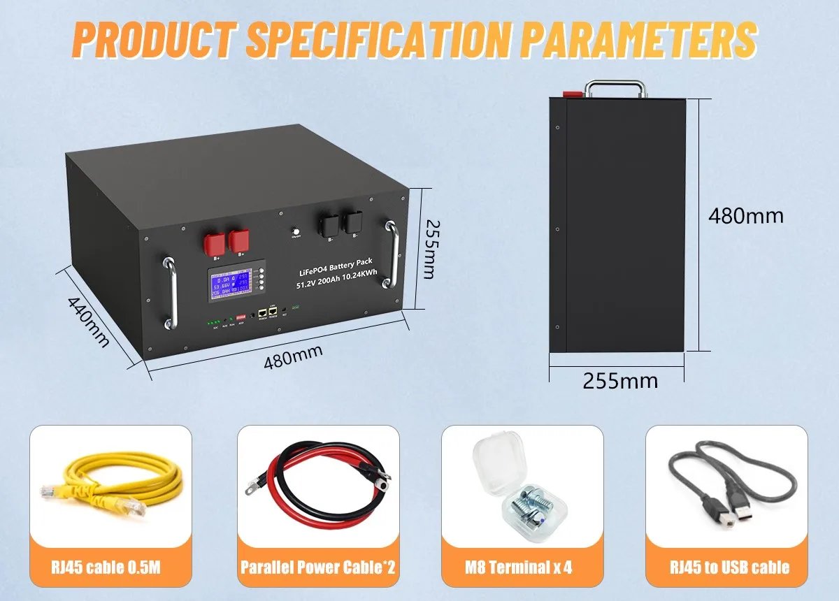 48V 200Ah 150Ah 100Ah Lifepo4 Battery Pack 51.2V 10Kw Lithium Solar Battery Rechargeable Battery 6000+ Cycles For Home Storage 48V 200Ah 150Ah 100Ah Lifepo4 Battery Pack 51.2V 10Kw Lithium Solar Battery Rechargeable Battery 6000+ Cycles For Home Storage