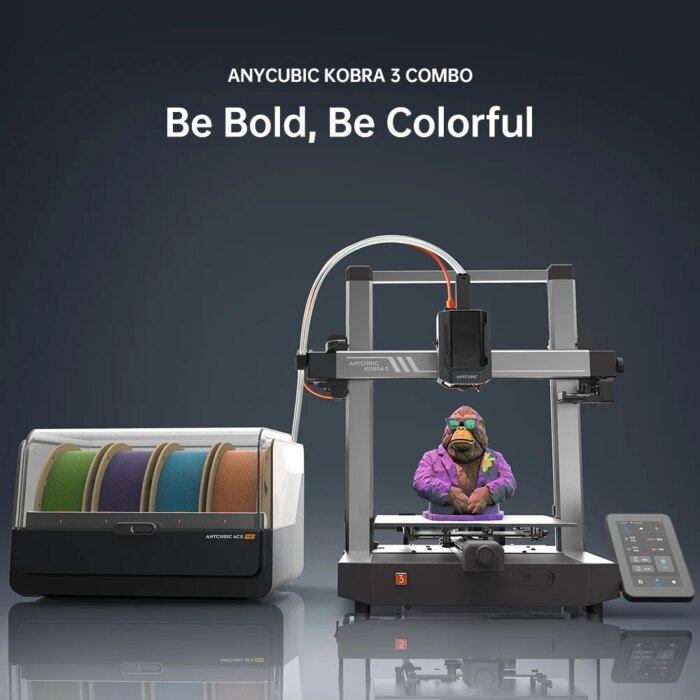 Anycubic Kobra 3 Combo Multi-Color Fdm 3D Printer Max 600Mm/S Printing Speed Build Size 250X250X260Mm - Image 3